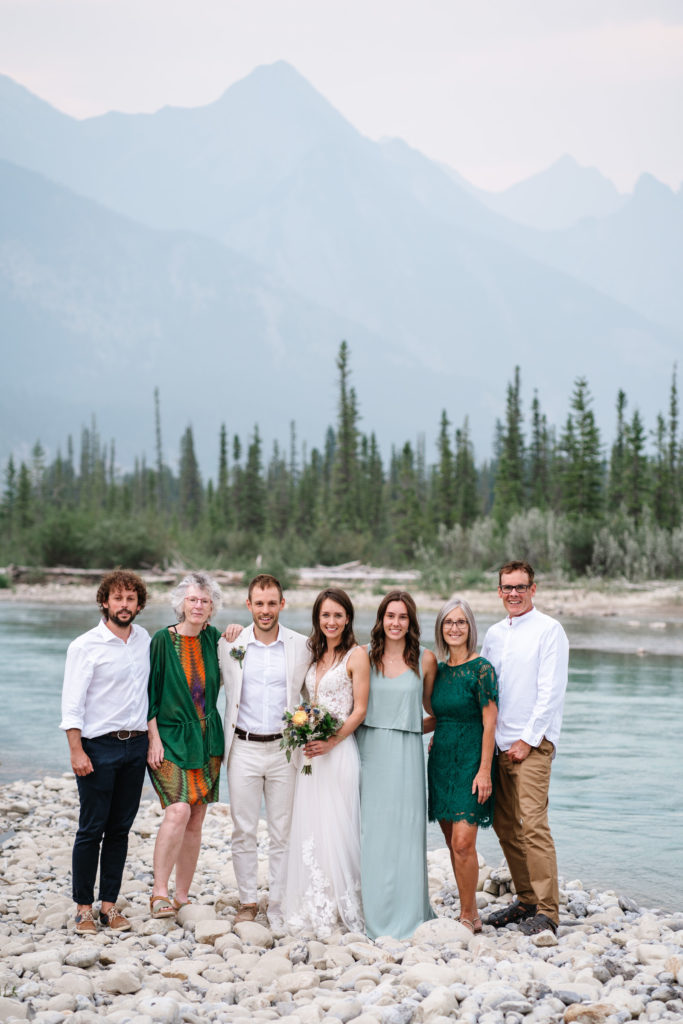 Family photos after Jasper intimate wedding ceremony