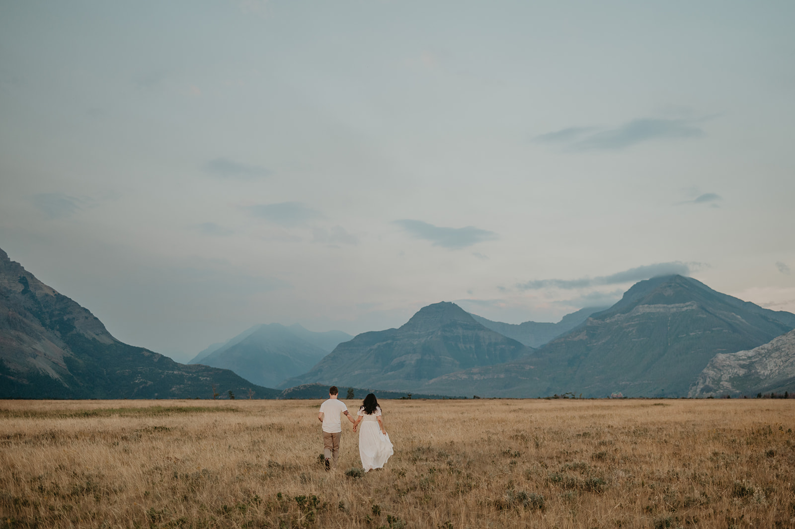 Couple elopes in Waterton National Park. 